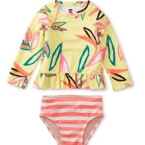 NWT Tea Collection Rash Guard Baby Swim Set 18-24 M